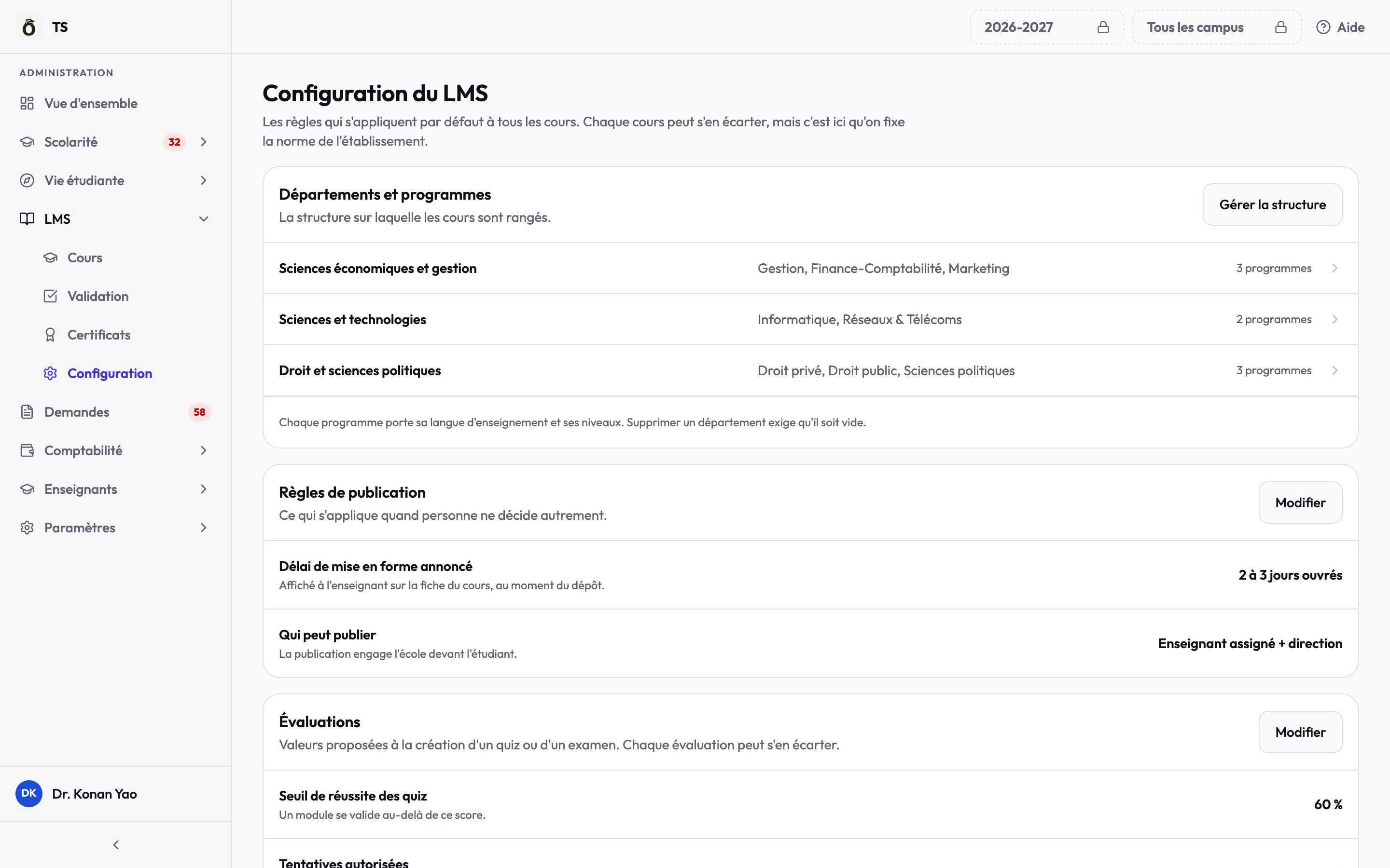 Capture : Lire la configuration
