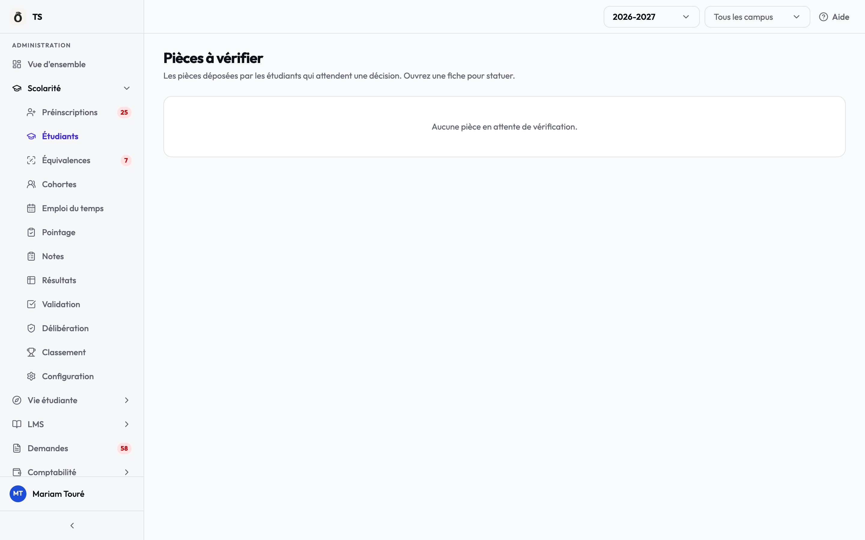 Capture : Trouver les pièces à vérifier